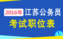 2016年江苏公务员考试职位表